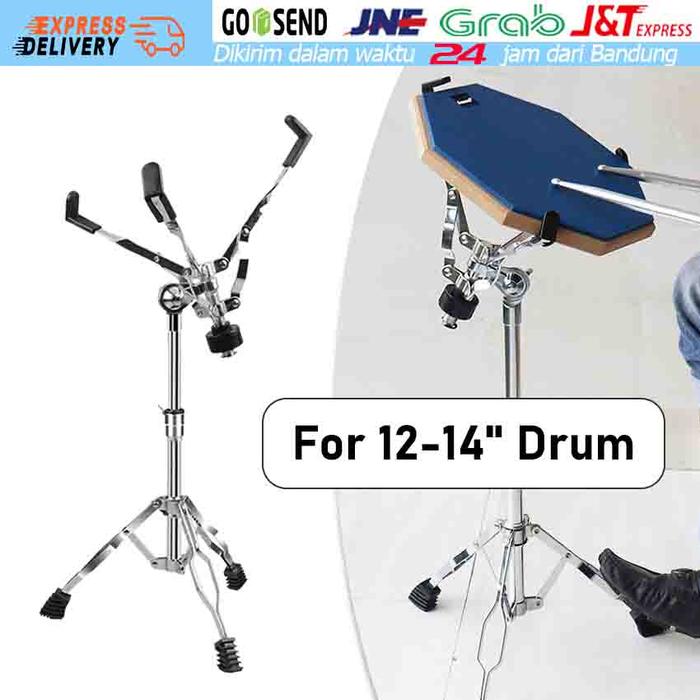 Flexible Lipat Stand Snare Drum 12-14 inc Stand Jagrag Sner Drum Tempat Holder Snare Drum