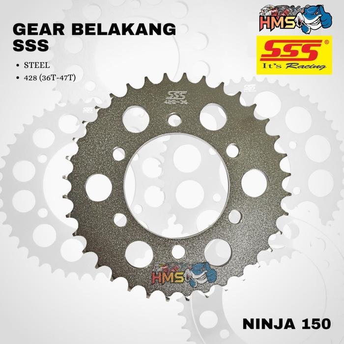 GIR GEAR BELAKANG SSS 428 KAWASAKI NINJA RR NINJA R GIR BELAKANG SSS 428 NINJA TEBAL ORIGINAL SSS
