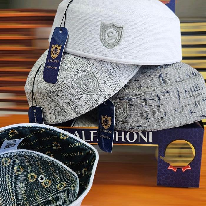 A7 ALFATHONI PREMIUM kopiah malaysia original A7 Al fathoni limited edition logo hamzah iktifa peci 