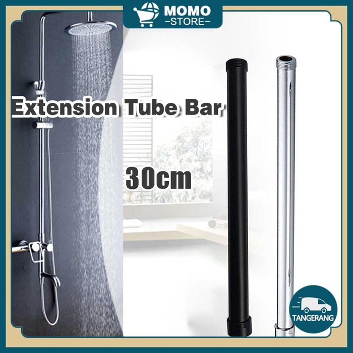 3/4 Inch Pipa Ekstensi Kepala Pancuran Stainless Steel Shower Extension Rod / Pipa Nepel 30cm