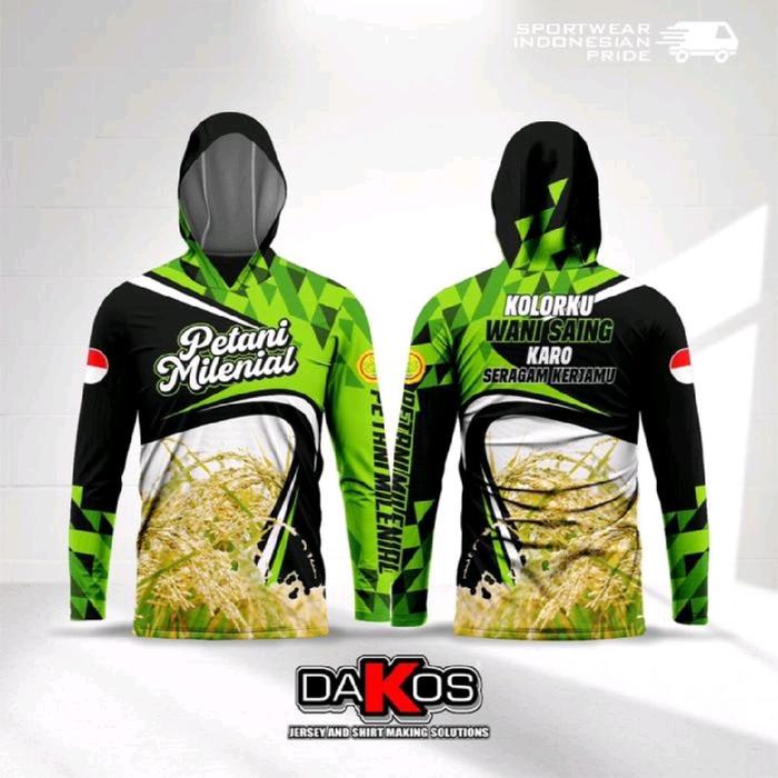 JERSEY PETANI MILENIAL KAOS PETANI TANGAN PANJANg