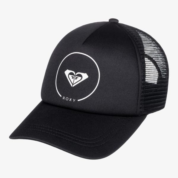 Roxy Topi Trucker Hitam dengan Logo Putih untuk Gaya Santai dan Nyaman