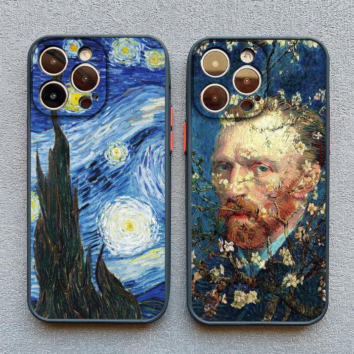 Retro Van Gogh Oil Painting Phone Case For iPhone 16 11 13 12 14 Pro MAX XR XS X 15 Plus 7 8 Plus Vi
