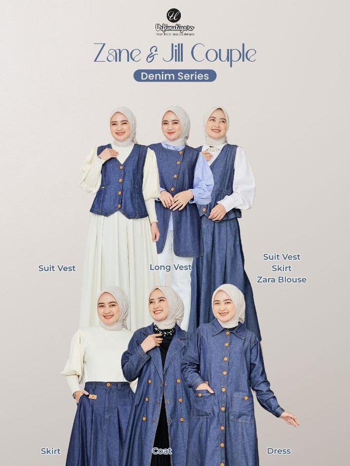 Blouse Zane and Jill Denim Series by @urfimutiyaro.id