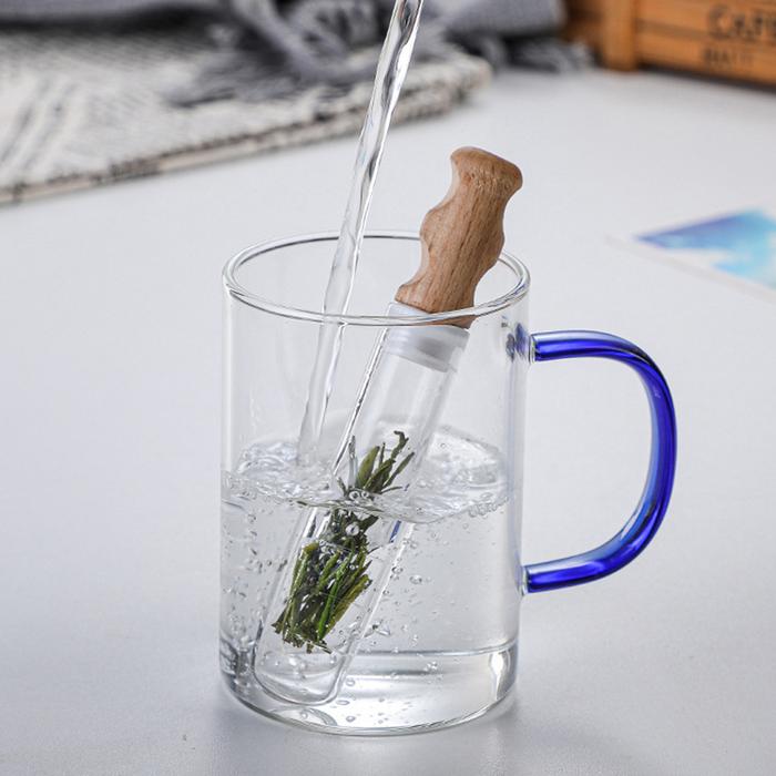 Glass Tea Infuser Empty Bottle Mini Transparent Tea Strainer Cork