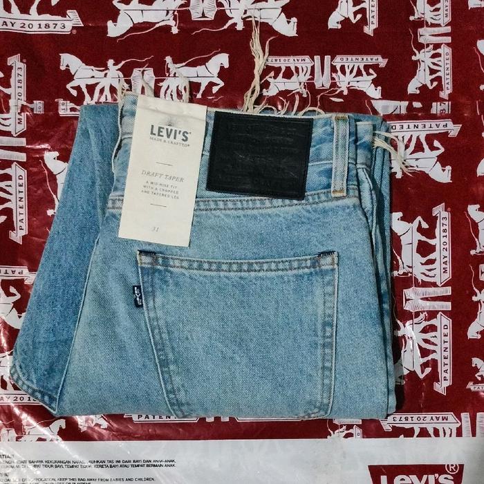 Levi's Made & Crafted LMC Original Size 31 Draft Taper Cropped Ripped Jeans / Celana Denim Robek Lig