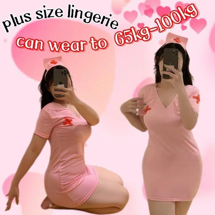 lingerie jumbo cosplay sexy Costume Sexy Nurse wanita sexy big size baju can wear to 100kg