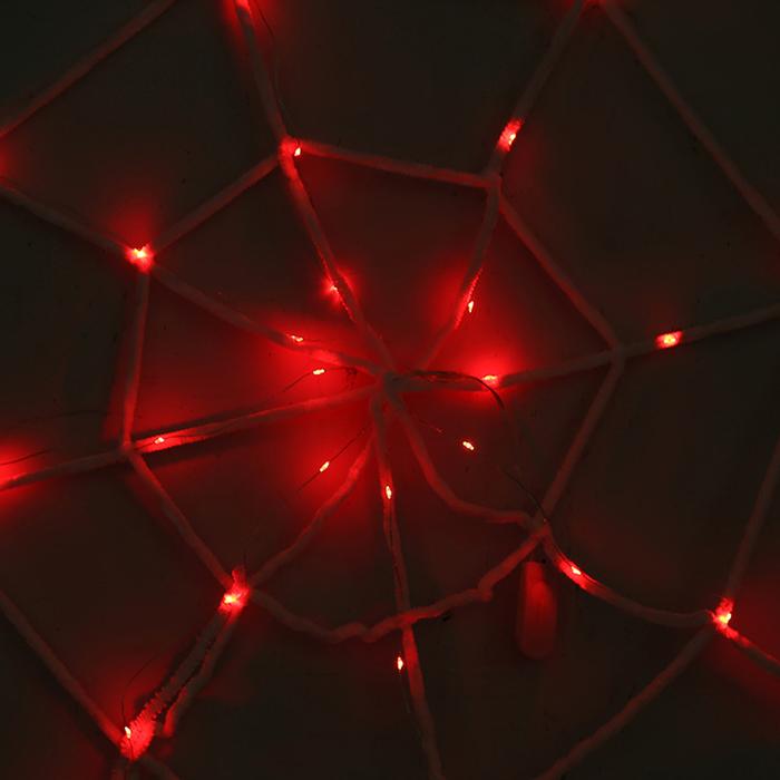 12 Kaki Lampu Jaring Laba-laba Halloween 120LED Lampu Jaring