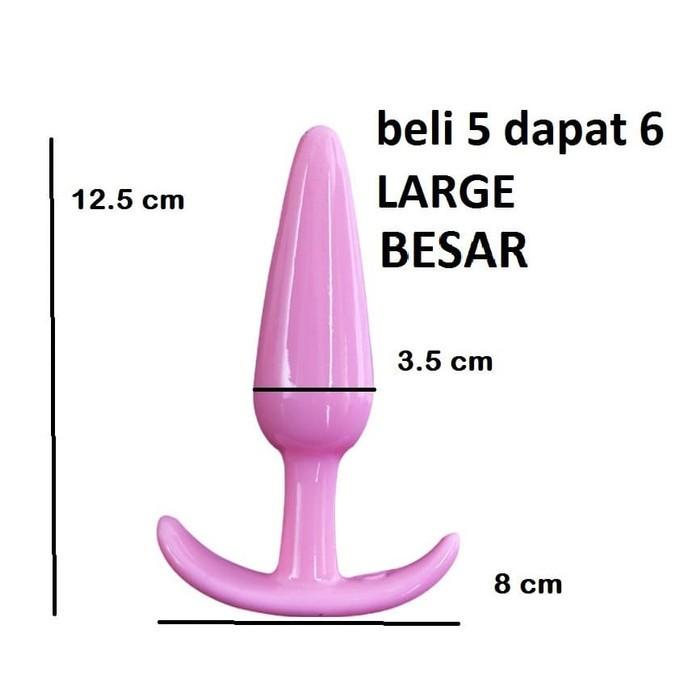 D026C Anal butt plug dildooh silicone silikon silicon silica abs lembut lentur nyaman dipakai toys a