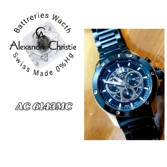 6143MC battrai jam tangan Alexandre Christie battrai pengganti battrai jam original