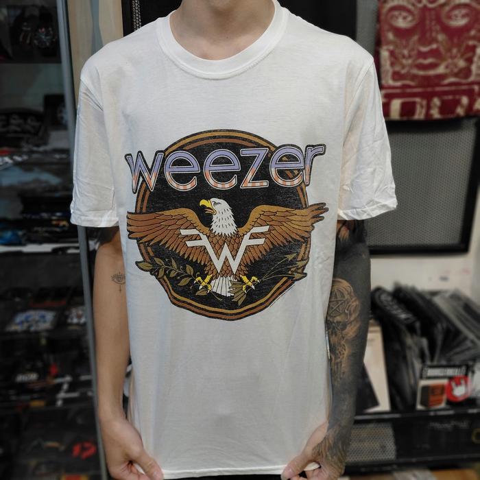 T Shirt Official Band WEEZER - EAGLE WHITE