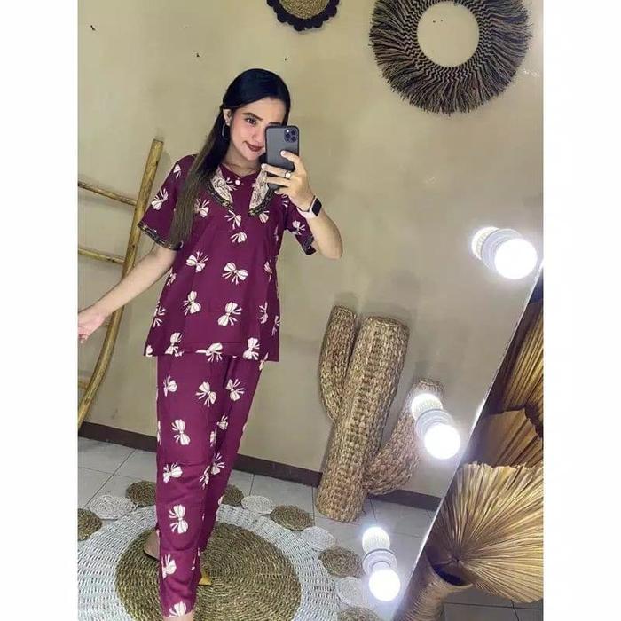 SETELAN RENDA BUSUI / SETELAN TERBARU / SETELAN ARAB / BAJU SANTAI SETELAN RESLETING DEPAN SETELAN A