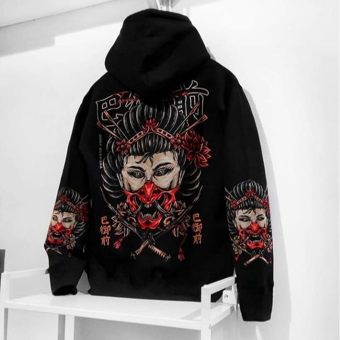 Hoodie Sukajan Memphis Origins Jaket Sweater Motif Jepang Tomoe Gozen Terbaru
