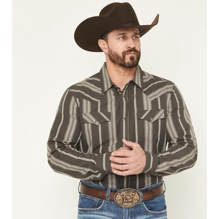 KEMEJA PRIA CODY JAMES MEN'S HARPETH STRIPED LONG SLEEVE SNAP WESTERN SHIRT