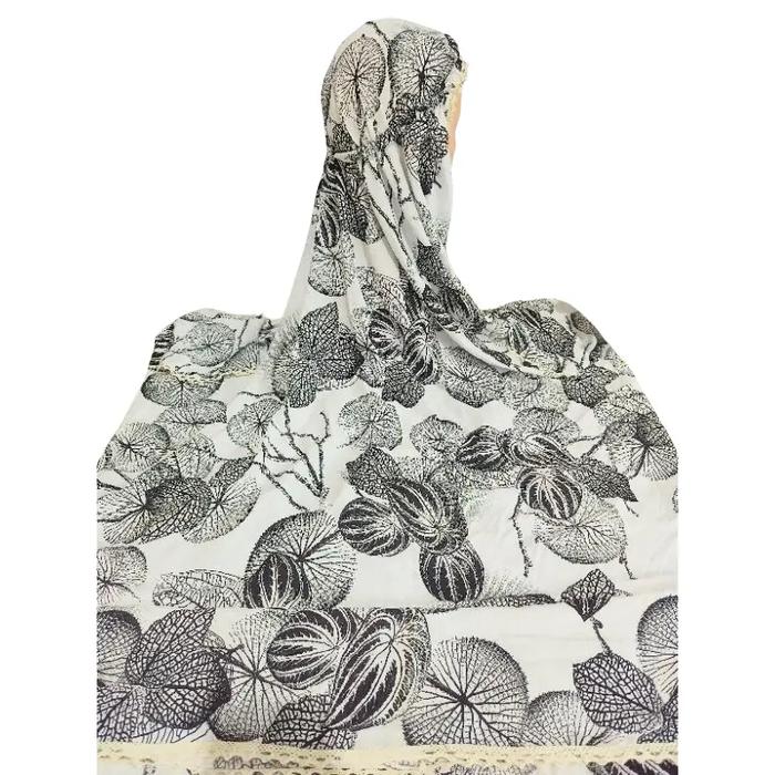 Mukena Terusan Dewasa Bahan Rayon Kain Motif Bunga