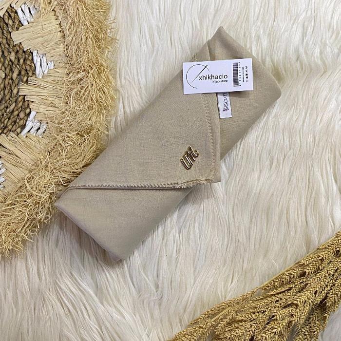 hijab (UM) Butonscarves 130x130 syar'i hijab jumbo muslim voal segi empat plus pouch Syari Nyaman