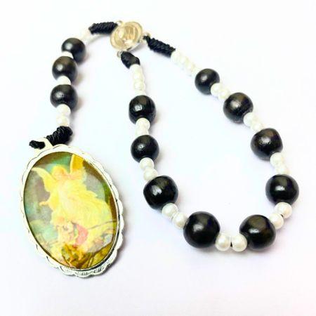 Gelang Rosario Santo Rafael Kayu Warna Hitam - Bracelets