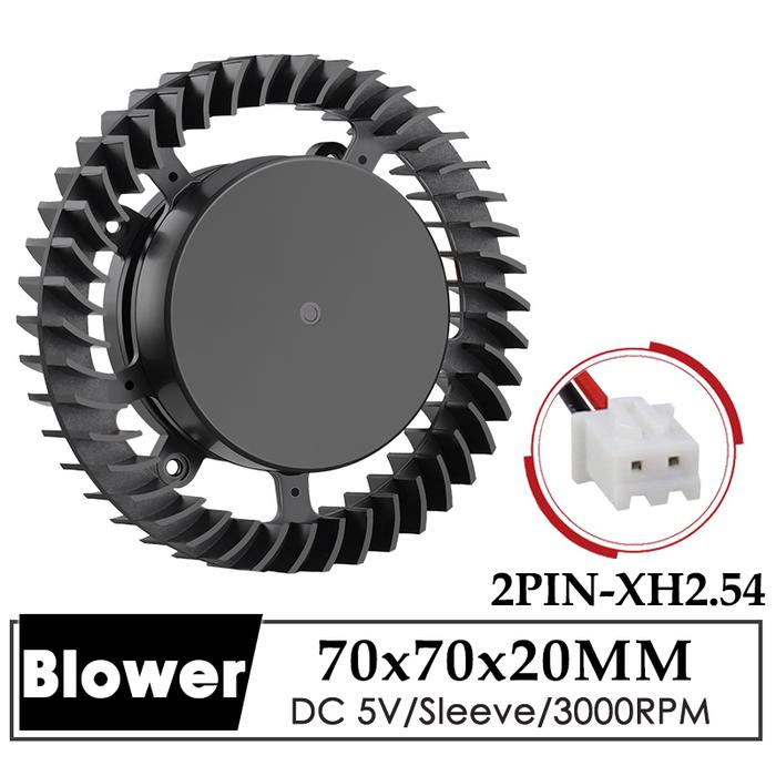 Gdstime 5V DC Brushless Cooling Fan 70x20MM Turbo Centrifugal Blower Fan 7020 Radial Fan 7CM Purifie