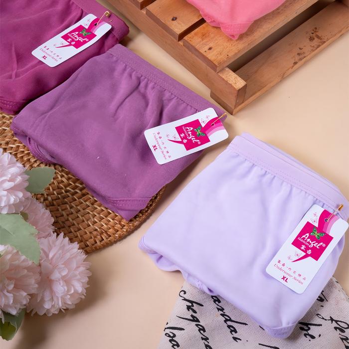 (6pcs) Celana Dalam Wanita Remaja Dewasa TKSCI-3324 CD Cewek Motif Polos Size M-L-XL-XXL Bahan Katun