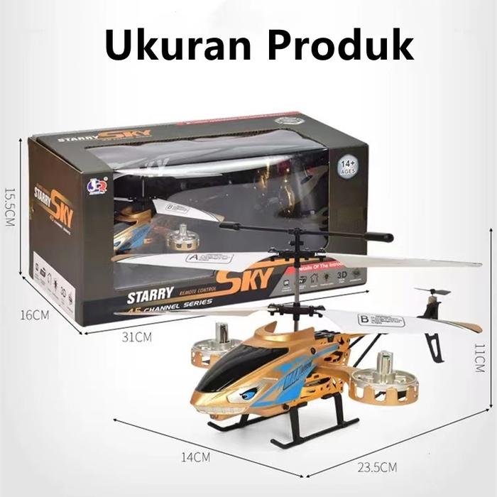RC Helikopter 4,5CH Remote Control Helicopter LED Alloy Kualitas Tinggi Gyroscope Pesawat Terbang Ha
