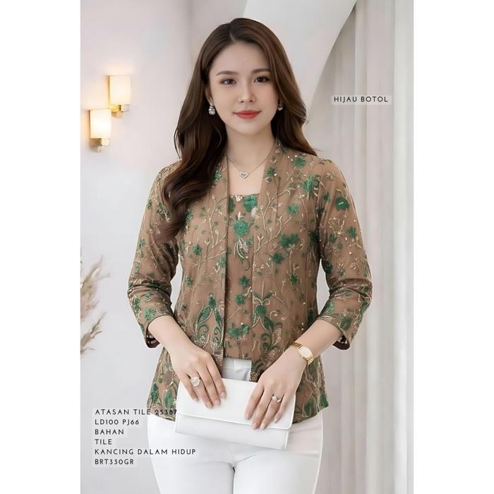ATASAN WANITA 25387 HIJAU BOTOL BAHAN TILE