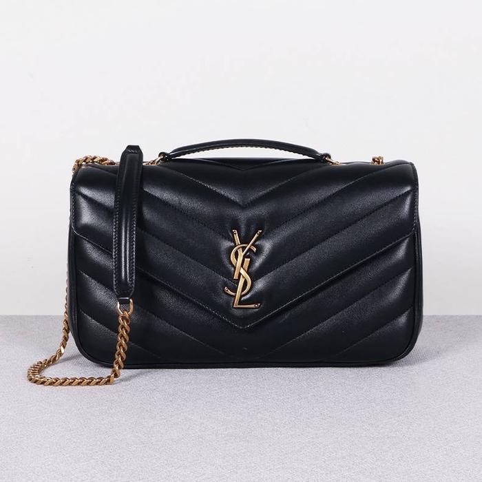 Saint Laurent YSL Loulou Lou Medium (new season) in Matelasse Lambskin Black