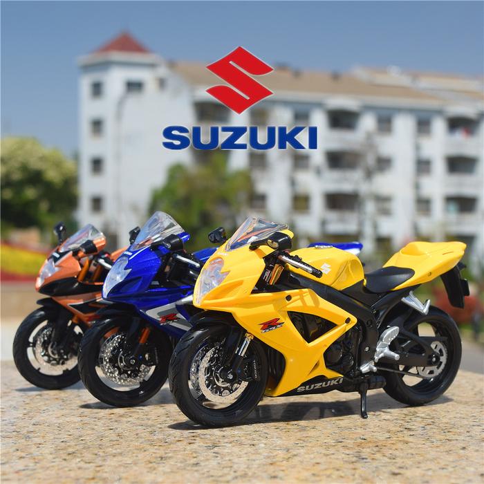 Maisto 1:12 Suzuki GSX-R600 Alloy Racing Motorcycle Model Simulation