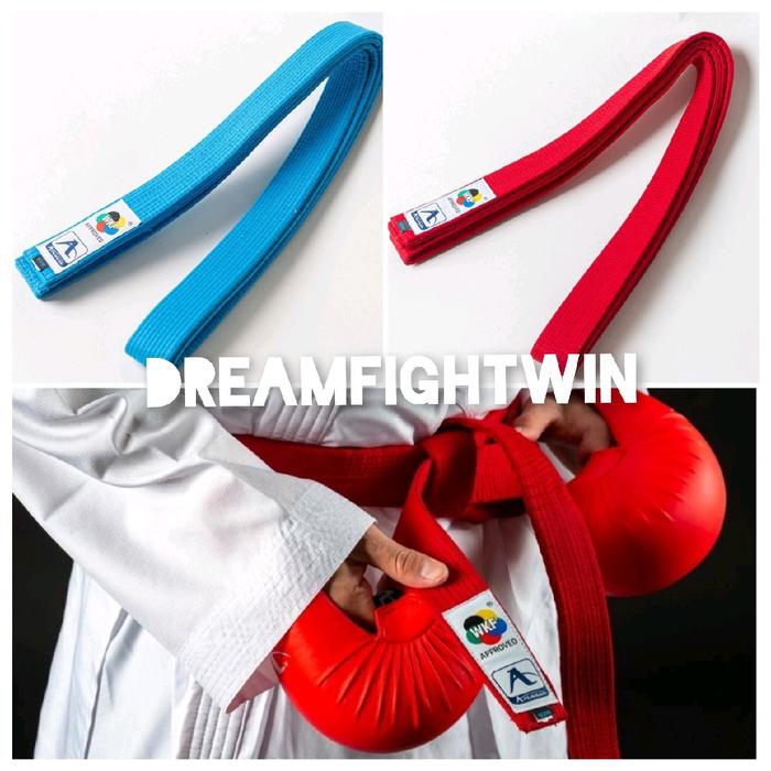 Arawaza Sabuk Karate Kumite Import Warna Merah & Biru Original WKF Approved Ukuran 260-320 cm Bahan