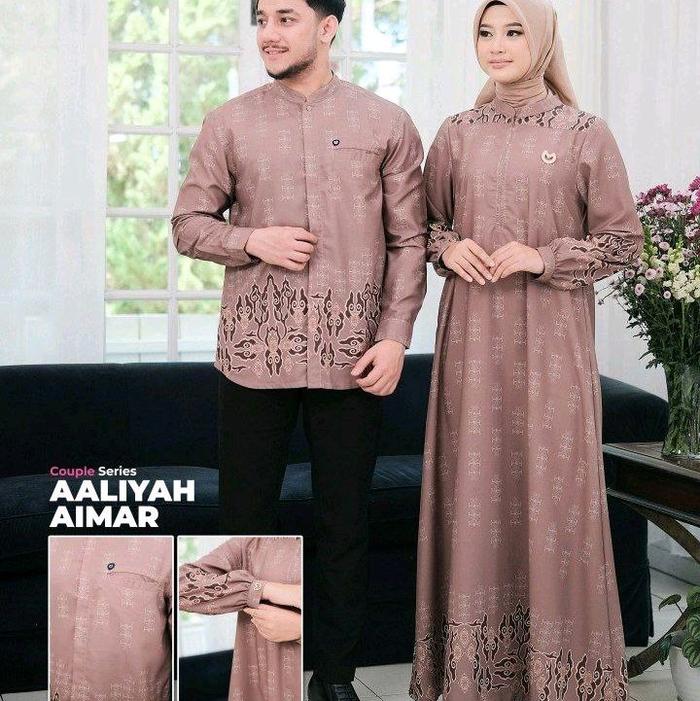 GAMIS MUTIF AALIYA ROYAL BROWN