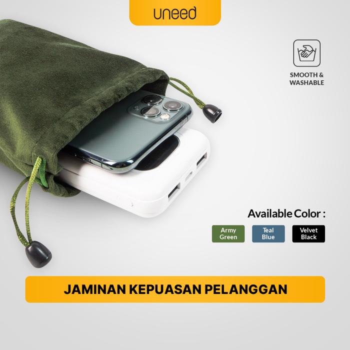 Uneed Universal Drawstring Pouch Tas Serut Powerbank Hp Dll - UOB101
