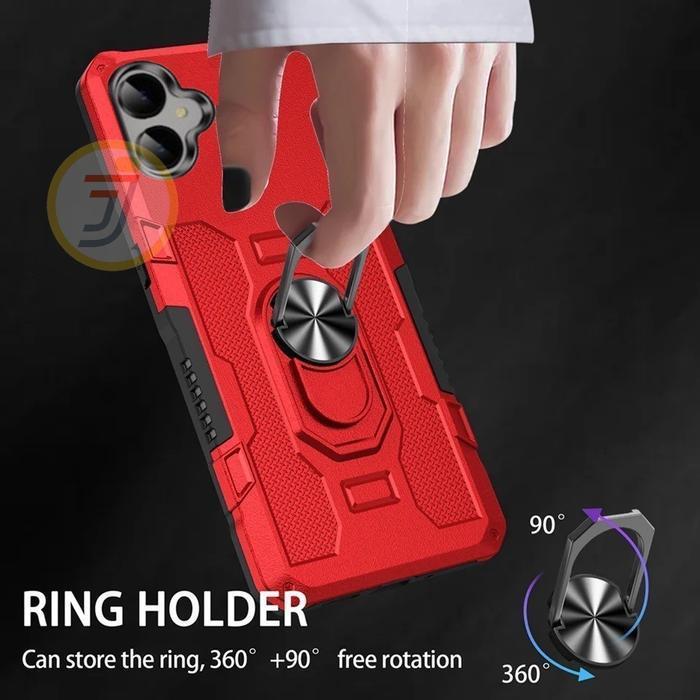 Case Samsung Galaxy A06 5G | A06 Ring Armor Robot Case Kickstand Hybrid/Ring Holder Tpu Handphone Ha