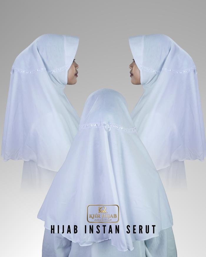 KHR - Kerudung Sekolah SD SMP SMA Hijab Instan Bergo Tali Kaos Rayon PE Adem