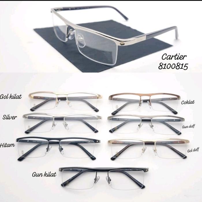 frame kacamata Italy design berbahan titanium anti korosi dan ringan Lensa sudah menggunakan one Dri