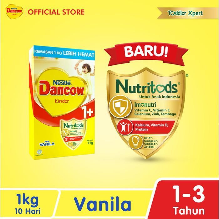 Dancow 1+ Madu / Vanilla 1000gr Susu Pertumbuhan Anak Usia 1-3 Tahun 1Kg Nutritods Imontri Vitamin C