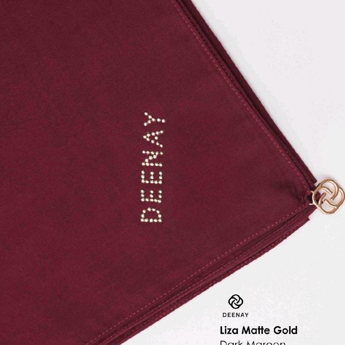 Hijab Segiempat Polos Deenay Liza Series ||Cloud Dancer||Dark Maroon||Brunett||Potting Sol