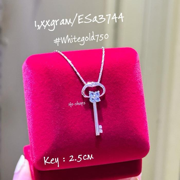 Liontin Kunci Mas Putih Kadar 75% Asli Emas