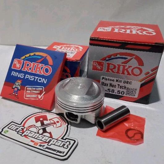 NEW PISTON KIT PEN 15 MM/SEHER SET RING BORE UP MIO 150 CC GL MAX NEOTECH DEC PEN 15 MM OVER SIZE/OS