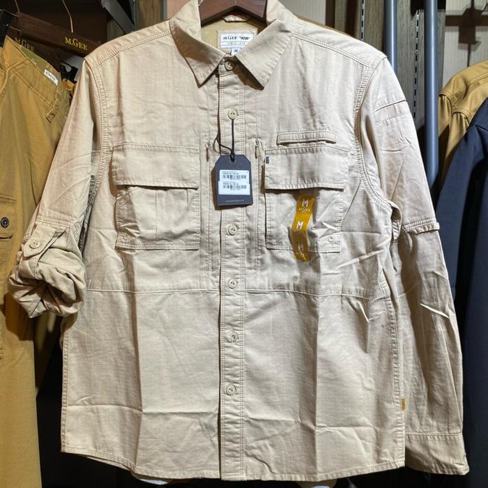 MGEE Kemeja Kasual Outdoor Tactical Lengan Panjang Katun Cream Original MGEE Gordon Ckrr 072 Cream