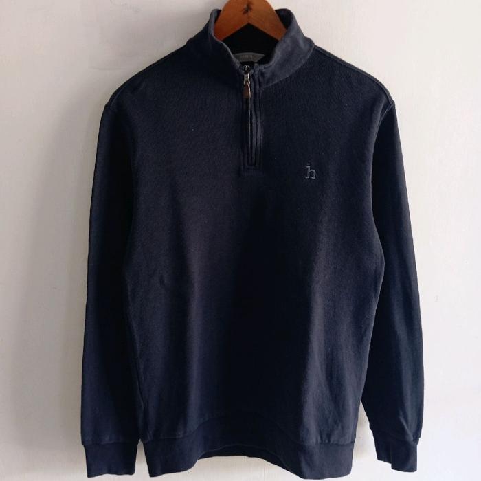 sweater sweatshirt halfzipper casual Hazzys navy