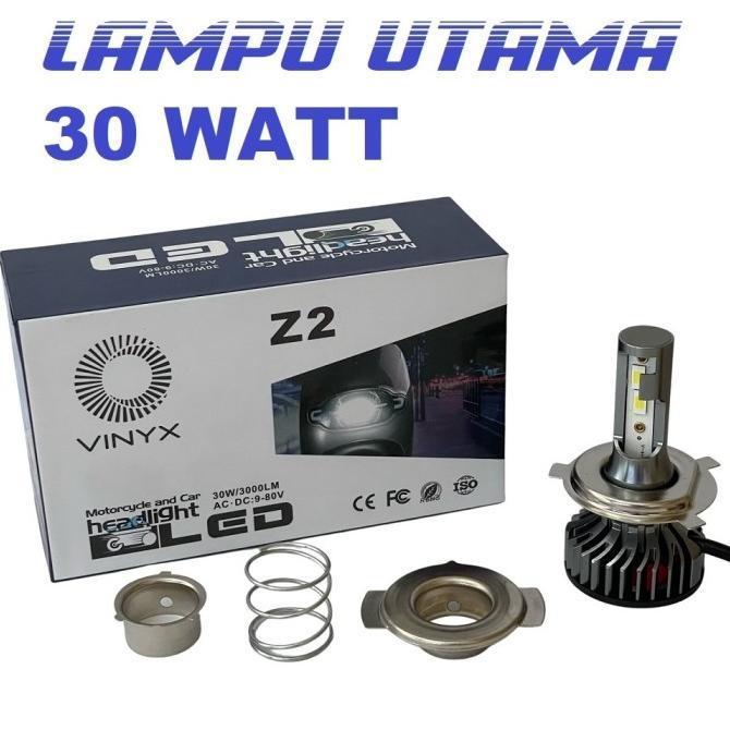 LAMPU UTAMA LED VINYX Z2 CSP MOTOR MOBIL DRIVER AC - DC H6 H4 HS1 30W