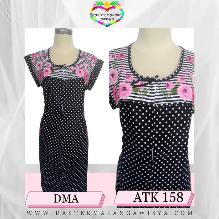 ATK 158 L - Daster Katun Bordir Malang Awisya Tangan Kecil
