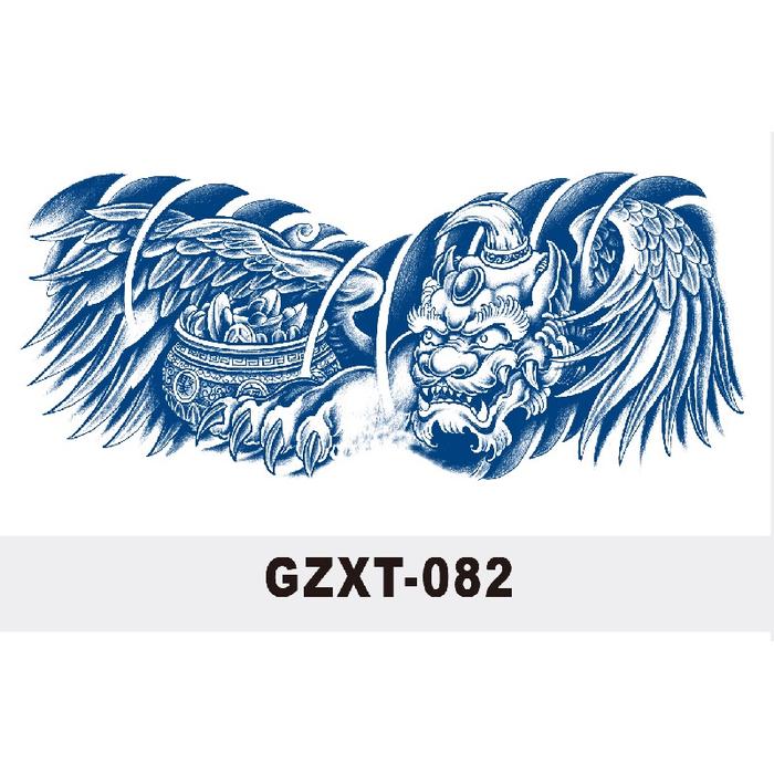 Over-the-shoulder Dragon Tiga Sisi Buddha  Bunga Dada Tato