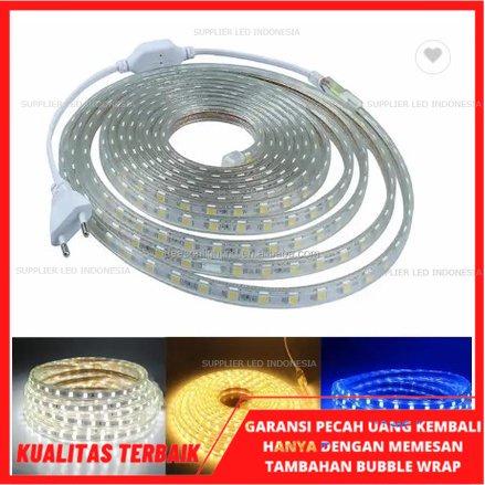Lampu Led Strip Selang 5050 Meteran Indoor Outdoor SMD Sudah termasuk Soket Colokan HIGH QUALITY