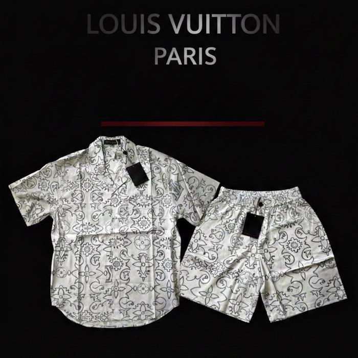 Louis Vuitton Set Kemeja Luxury Premium LV Paris dengan Desain Eksklusif dan Kualitas Terbaik