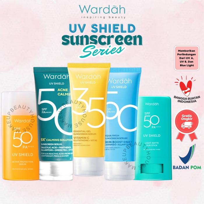 WARDAH UV Shield Sunscreen Gel SPF 35 | UV Shield Sunscreen SPF 50++ Aqua Fresh Essence | Active Pro