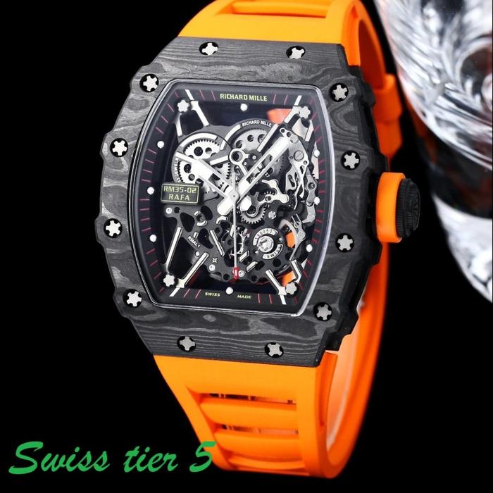 35 SWISS TIER 5RichardMille RM 35-02 Super Clone Watch with Carbon Case