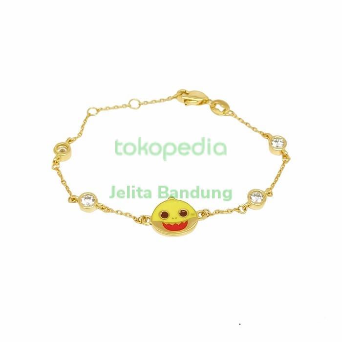 Gelang Anak Hala Kids Baby Shark Yellow Bc200140 9K Hala Gold Pasti Ori