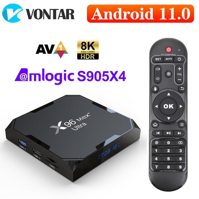 X96Max Plus Ultra TV Box Android 11 Amlogic S905X4 4G 64GB Support 8K