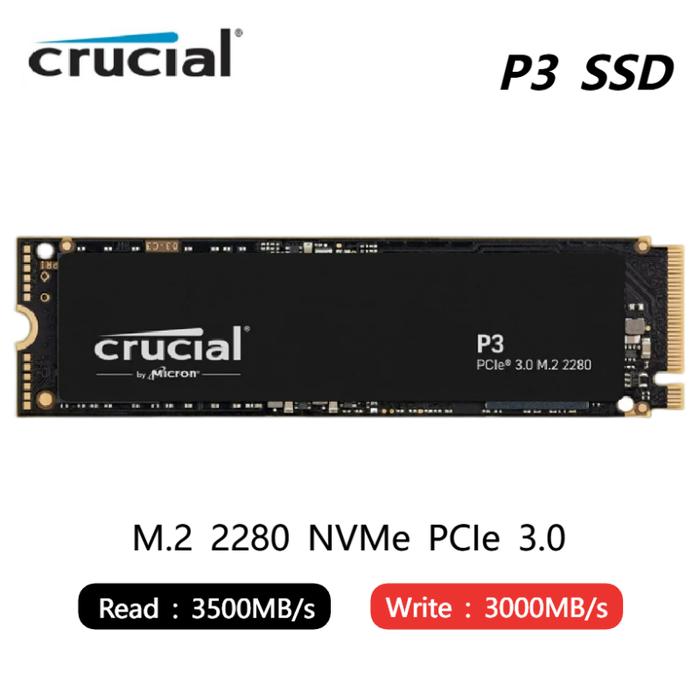 NEW original Crucial P3 PCIe 3.0 NVMe M.2 2280 SSD 500GB 1TB 2TB 4TB
