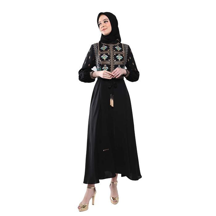 HIKMAT A3845 - Floral Majesty Gamis Abaya Wanita